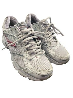 Saucony Prestige TR Women's Athletic Shoes Gray Pink Mesh Breathable size 8